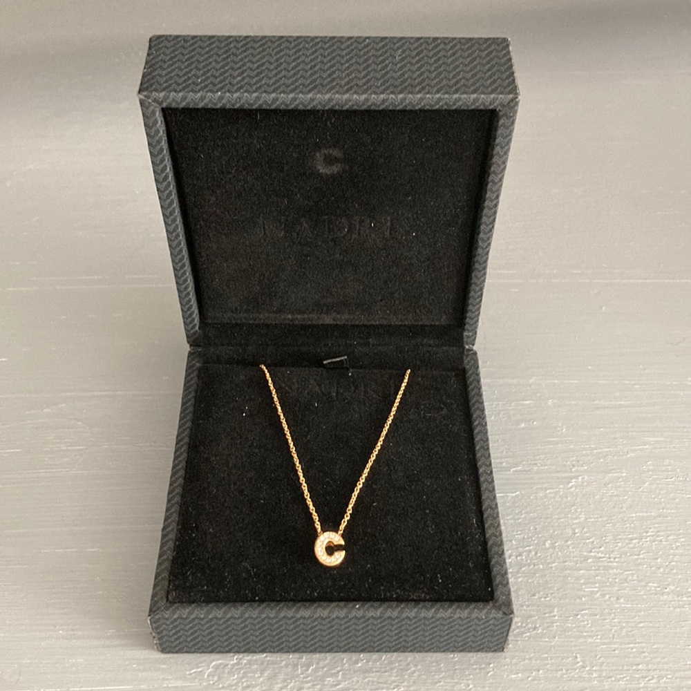 NADRI Gold-toned Initial Necklace “C”